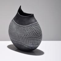 Large Leone Panisson Vase, Vessel, Murano - Sold for $1,500 on 02-06-2021 (Lot 528).jpg